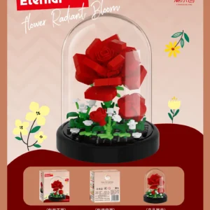 لگو گل شیشه ای رز قرمز red rose - تصویر 2